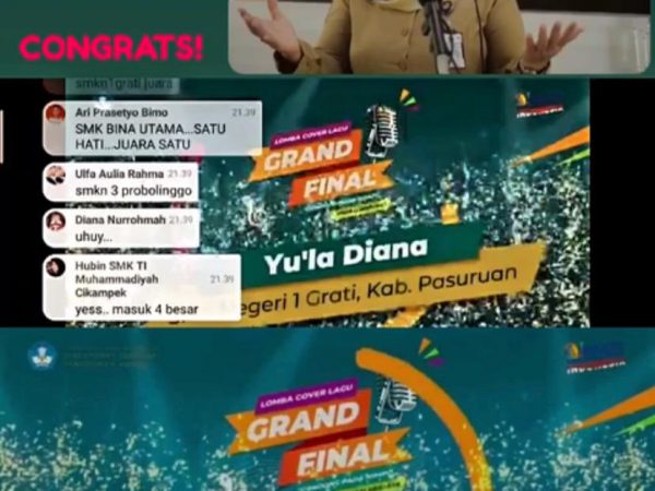 SMKN 1 Grati Meraih Juara 3 Kategori Lomba Cover Lagu "Condong Pada Mimpi"